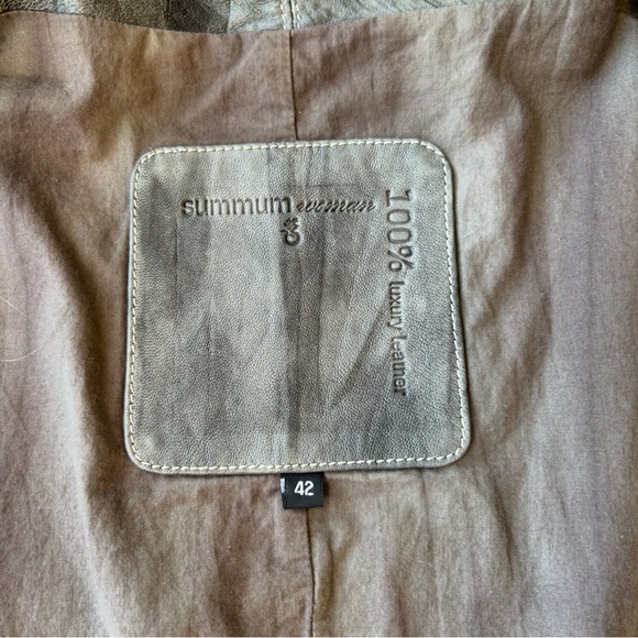 Summum Distressed Luxury Soft Leather Moto Jacket - Picture 10 of 15